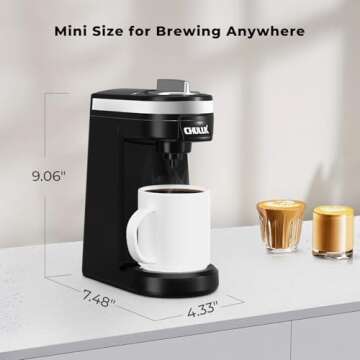Compact CHULUX Single Serve Coffee Maker for K Capsules