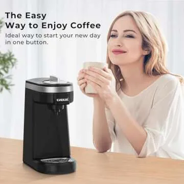 Compact CHULUX Single Serve Coffee Maker for K Capsules