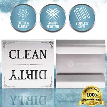 Stainless Steel Clean Dirty Dishwasher Indicator - Must-Have!