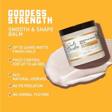 Carol's Daughter Goddess Strength Smooth and Shape Hair Balm, Hair Cream for Weak, Breakage-Prone Split Ends, 5.5 Fl Oz