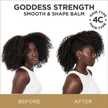 Carol's Daughter Goddess Strength Smooth and Shape Hair Balm, Hair Cream for Weak, Breakage-Prone Split Ends, 5.5 Fl Oz