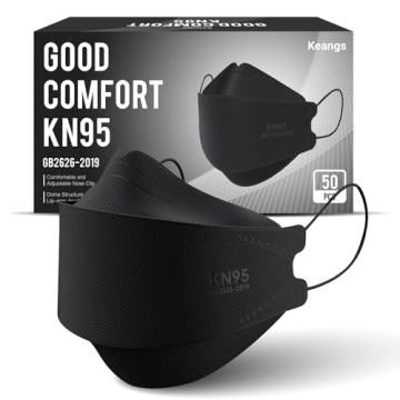 Keangs KN95 Face Masks 50 Pack - Soft, Comfortable Protection for Adults and Teens