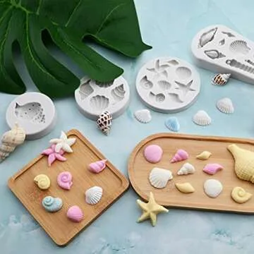 Marine-Themed Silicone Molds for Baking and Crafts