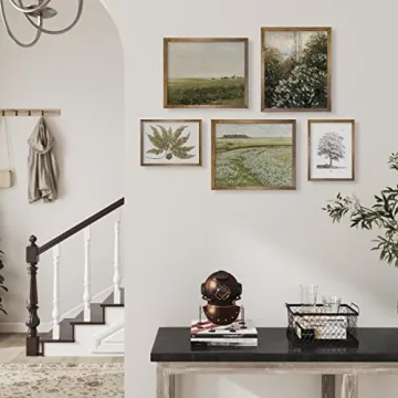 Vintage Farmhouse Wall Decor - 5 Unframed Botanical Prints