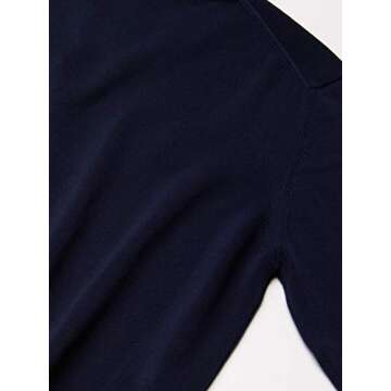Lacoste Mens Long Sleeve Crewneck Cotton Jersey Sweater, Navy Blue, Medium US