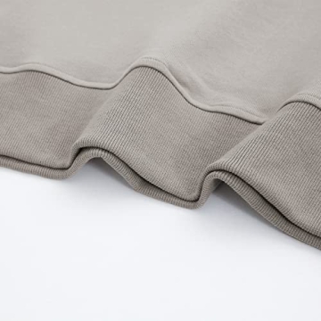 Amazhiyu Women's Cotton French Terry Cropped Hoodie Gray Medium