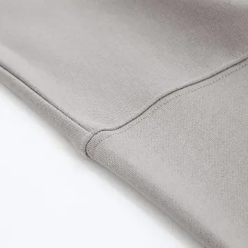 Amazhiyu Women's Cotton French Terry Cropped Hoodie Gray Medium