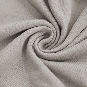 Amazhiyu Women's Cotton French Terry Cropped Hoodie Gray Medium