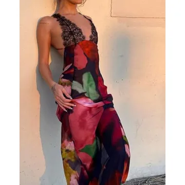 Trendy Tie Dye Mesh Maxi Dress for Young Women