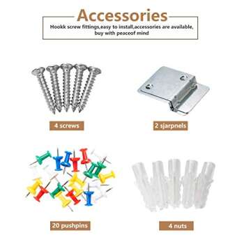 HBlife Cork Board Bulletin Board 11 x 17 inch with White Frame Rectangle Decorative Hanging Pin Board Perfect Decor for Office & Home,Message Board or Vision Board