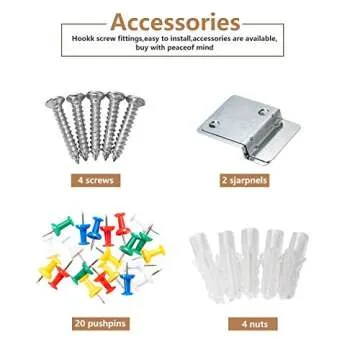 HBlife Cork Board Bulletin Board 11 x 17 inch with White Frame Rectangle Decorative Hanging Pin Board Perfect Decor for Office & Home,Message Board or Vision Board