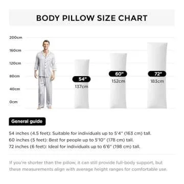 Acanva Extra-Long Fluffy Body Pillow for Sleep Comfort