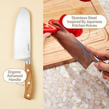 Cravings 7-Inch Santoku Knife for Effortless Cooking