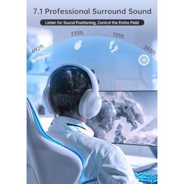 syndesmos CM7002 Gaming Headset for PS5, PS4, PC, Mac, Switch, Xbox Series, Surround Sound RGB Gamin...