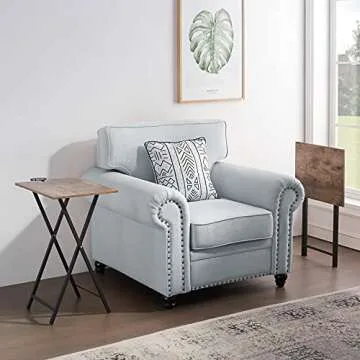 VECELO Folding TV Tray for Eating Set of 2, Portable Dinner/Snack Table with Cup Holder for Couch, Living Room and Small Space,Light Gray