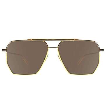 Bottega Veneta Square Sunglasses BV1012S 003 Gold 60mm 1012
