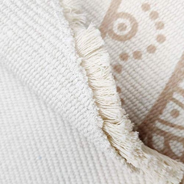 Round Boho Rug - 4ft Indoor Mandala Carpet for Home