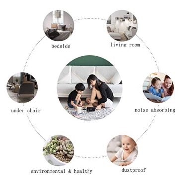 Round Boho Rug - 4ft Indoor Mandala Carpet for Home