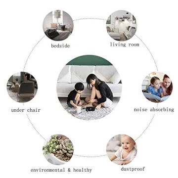 Round Boho Rug - 4ft Indoor Mandala Carpet for Home