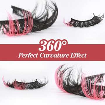 Buy Pink Fluffy Faux Mink Eyelashes - 8 Pairs by Goddvenus