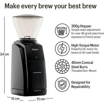 Baratza Encore Coffee Grinder ZCG485BLK, Black