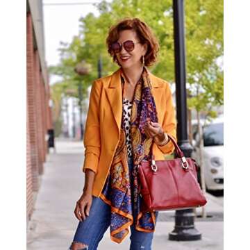 S-ZONE Women Genuine Leather Handbag Shoulder Purse Satchel Tote Crossbody Bag