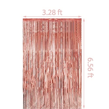 Pajama Party Decorations Rose Gold Balloons Banner for Kids Parties