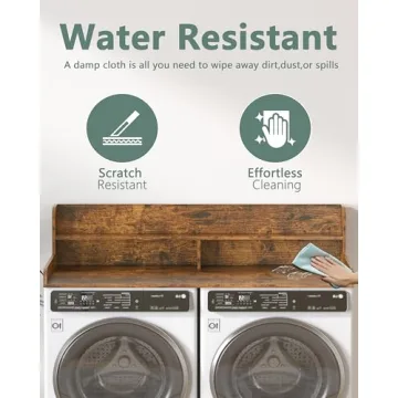 Piskyet 2-Tier Washer Dryer Countertop for Stylish Storage