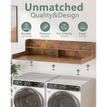 Piskyet 2-Tier Washer Dryer Countertop for Stylish Storage