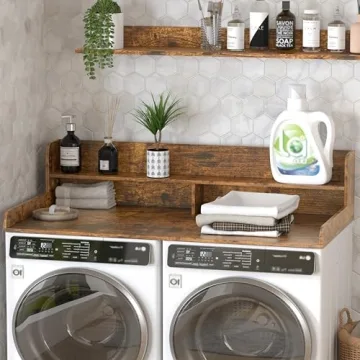 Piskyet 2-Tier Washer Dryer Countertop for Stylish Storage