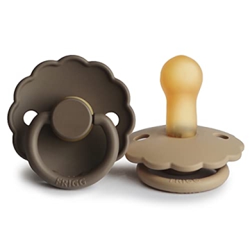 FRIGG Daisy Natural Rubber Baby Pacifier | BPA-Free & Whimsical Design