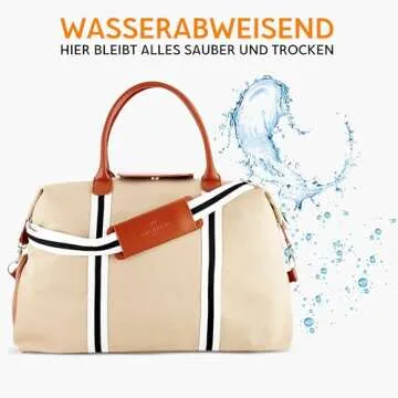 Saint Maniero Unisex Weekend Bag Water-Repellent and Hand Luggage Compliant with Shoe Compartment 21.6 x 11.8 x 9.8 inches 41 Liters Sahara