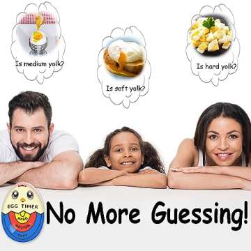 Lasubst Color Changing Egg Timer for Perfect Boiling Eggs