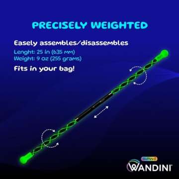 Wandini Glow.0 Magic Collapsible LED Levitation Wand