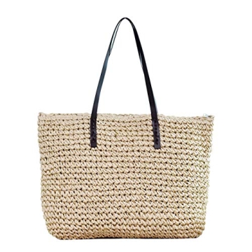 Ayliss Women's Stylish Handwoven Straw Beach Tote - Summer Essential