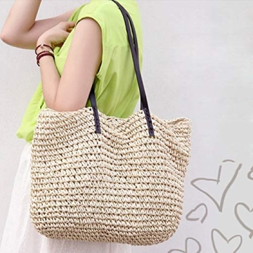 Ayliss Women Handwoven Straw Beach Tote Summer Bag