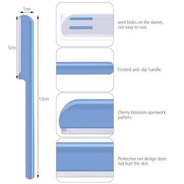 Women's Facial Razor Eyebrow Shaver Razor Brow Shaper Eyebrow Trimmer Dermaplaner Shaping Tool with ...