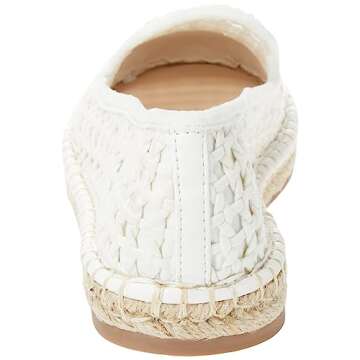 The Drop Women's Lila Open Weave Flat Espadrille, White, 8