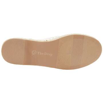 The Drop Women's Lila Open Weave Flat Espadrille, White, 8