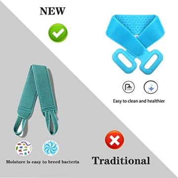 Extra Long Silicone Back Scrubber for Men Women