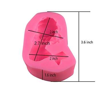 OBTANIM Silicone Mermaid Fondant Mold Cute 3D Sleeping Baby Girl Mould Cake Topper DIY Decoration Ba...