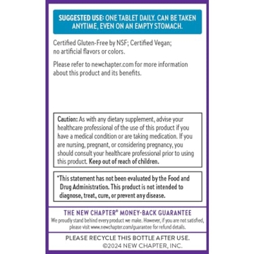 New Chapter Fermented Vitamin B12 for Energy and Blood Health