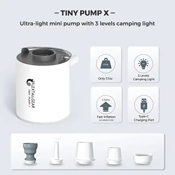 FLEXTAILGEAR Tiny Pump X Mini Air Pump & Camping Light