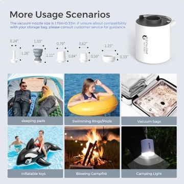 FLEXTAILGEAR Tiny Pump X Mini Air Pump & Camping Light