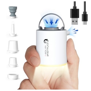 FLEXTAILGEAR Tiny Pump X Mini Air Pump & Camping Light