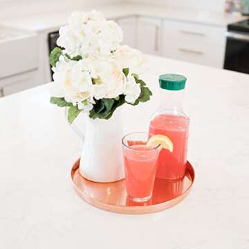 Achla Designs Copper Round Tray - 12" Elegant Serveware