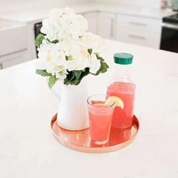 Achla Designs Copper Round Tray - 12" Elegant Serveware