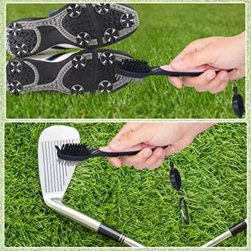 18 Pcs Pink Golf Accessories Kit Include Golf Ball Marker Golf Balls Holder Club Groove Cleaner Brush Divot Repair Plastic Tees Pink Golf Towel with Clip Golf Gift Set for Women