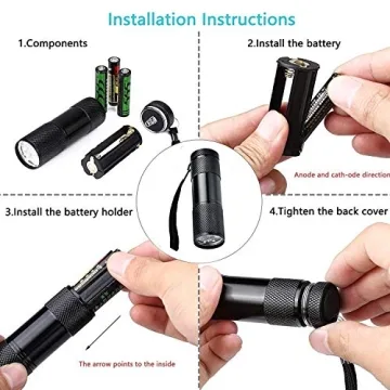 Optimal Shop 10 Pack UV Blacklight Flashlight for Everyone