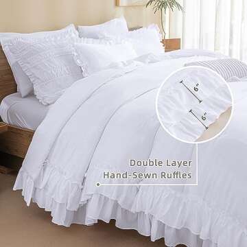 Elegant QSH Ruffled Comforter Set – Queen Size Chic Bedding